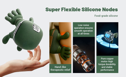 Bionic Heated Massager, Wireless Portable Shiatsu Neck and Back Massager
