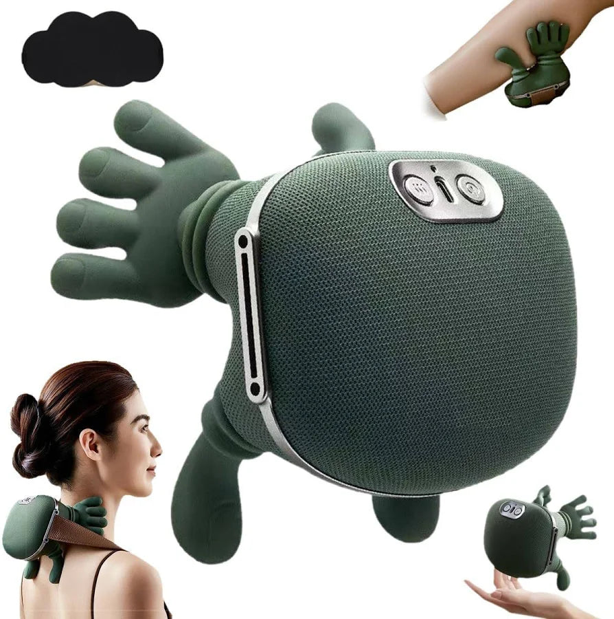 Bionic Heated Massager, Wireless Portable Shiatsu Neck and Back Massager
